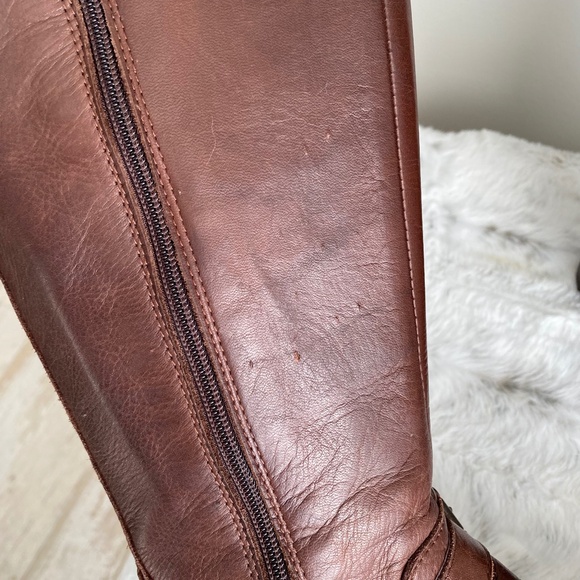 Miz Mooz Pippy Knee High Brown Leather Harness Boot - Size 8/EU 39 - Picture 12 of 14